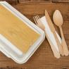 Buy cheap Biodegradable Disposable 200mm Wooden Knife Fork Spoon Birch Wood With Napkin Wrapped from wholesalers