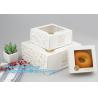 Buy cheap Kraft paper clear window biscuit / cookie / cake box,custom made fancy Luxury cardboard Coated paper cake box wholesale from wholesalers