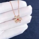 Fantastic Van Cleef & Arpels 18k Gold Frivole Pendant Mini Model Vs Natural