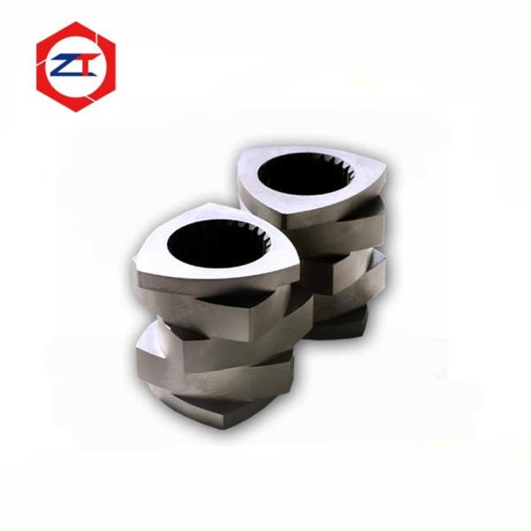 Three Flighted Twin Extruder Machine Screws Metal Color High Shear Uniformity