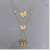 Buy cheap Wedding 14k Gold Stainless Steel Necklace With Butterfly Pendant from wholesalers