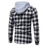Buy cheap Latest design custom long sleeve 100%cotton flannel shirts casual men hooded plaid shirts from wholesalers