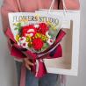 Buy cheap 40x30cm Carnation Knitted Yarn Bouquet Beautiful Mother's Day Present from wholesalers