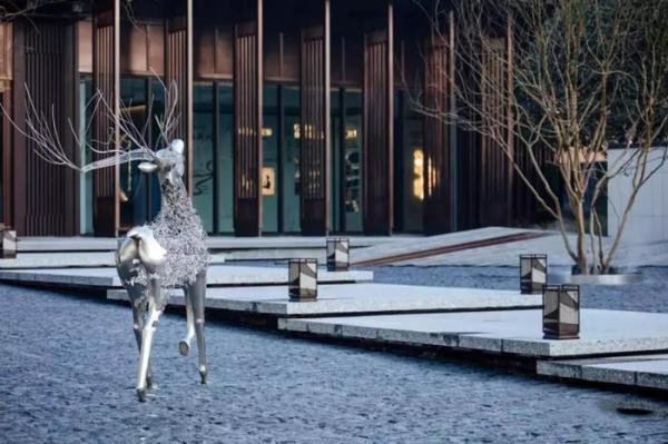 Buy cheap Landscape Metal Deer Stainless Steel Garden Ornaments Abstract Life size from wholesalers