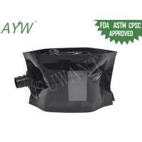 Buy cheap Glossy Black Liquid Spout Bags Clear Window For Soft Drinks / Energy Drinks product