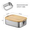 Buy cheap Rectangle Metal Bento Lunch Box 1500ml Double Buckle Steel Bento Lunch Box from wholesalers