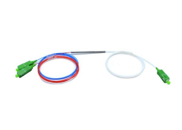 Buy cheap 1310/1550nm 50/50 Ratio 1x2 FBT fiber optic coupler splitter SC / APC Connector from wholesalers