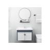 Buy cheap European style white sink cabinets mirror wall hung cabinet units modern bathroom vanity from wholesalers