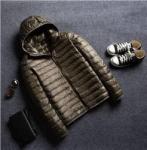 Outdoor Light Hooded Winter Jacket Warm Duck Nylon Bubble Puffer Men Jackets