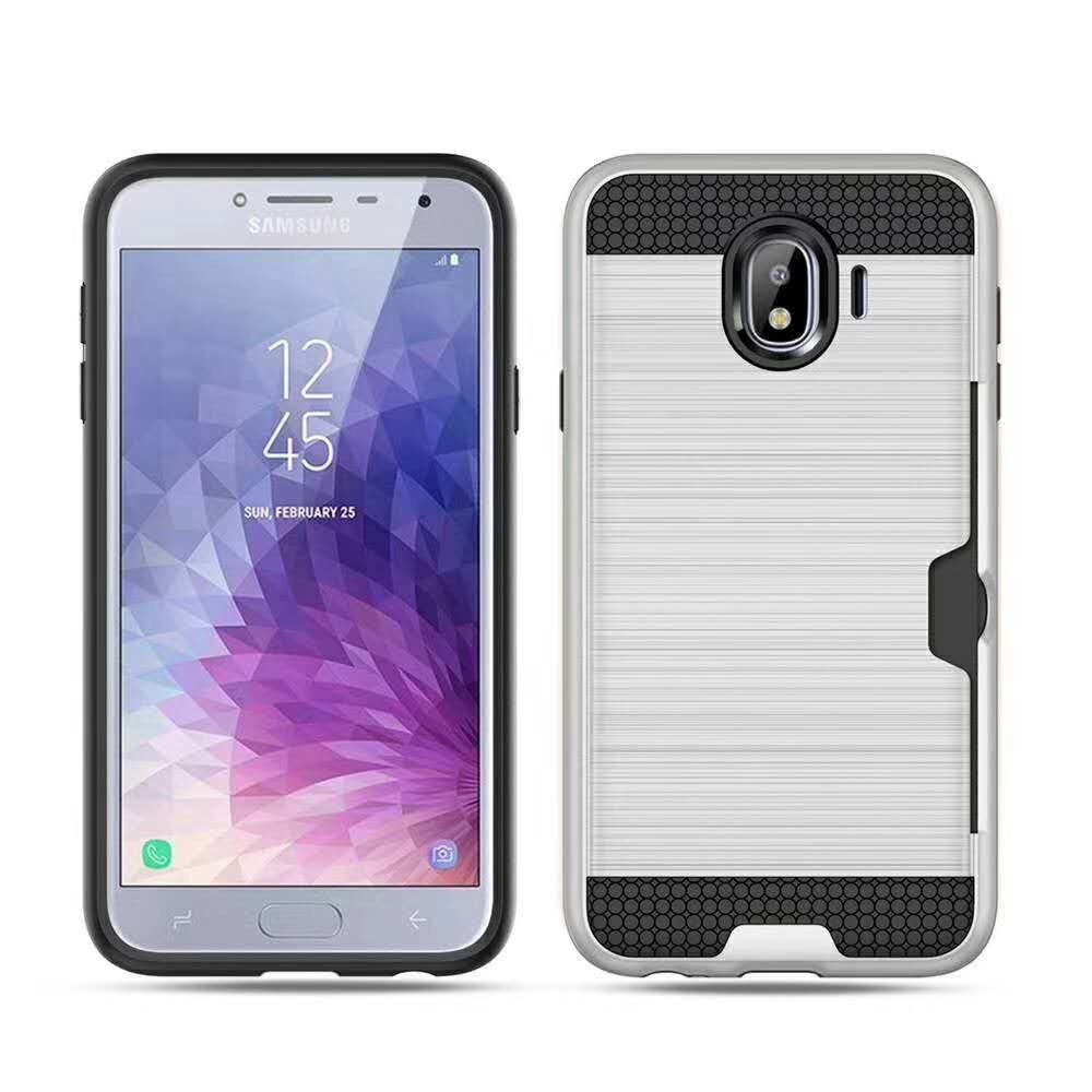 Colorful Metal Brushed with Side Card Pocket Function Protective Shell For LG V10 V20 K8 2018 Q8 Q7+ LV3 2018 G710 X5