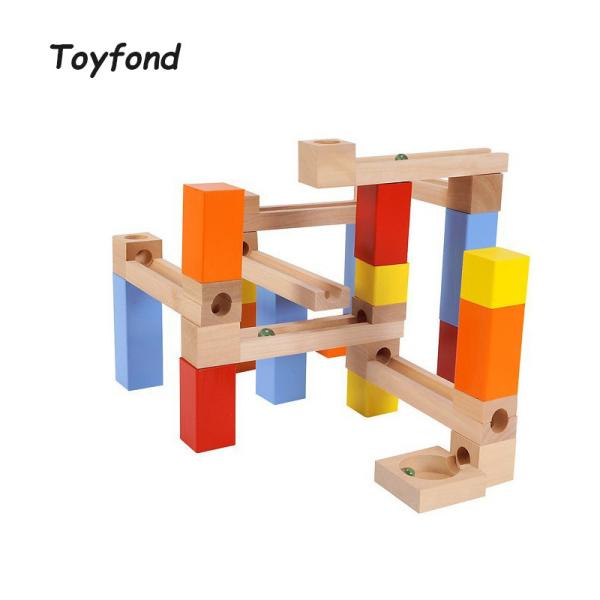Buy cheap 33Pcs Marble Wooden Building Blocks Toy Educational For Children Kid from wholesalers
