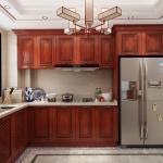 China Factory Furniture Classic Solid Wood Kitchen Cabinets Customized