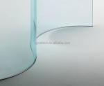 QJY20240308-01 Clear Tinted Float Curved Toughened Glass Fine Edge