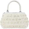 Buy cheap White 6mm Pearl Clutch Handbag Hand Woven Gold Rose shape OEM ODM from wholesalers