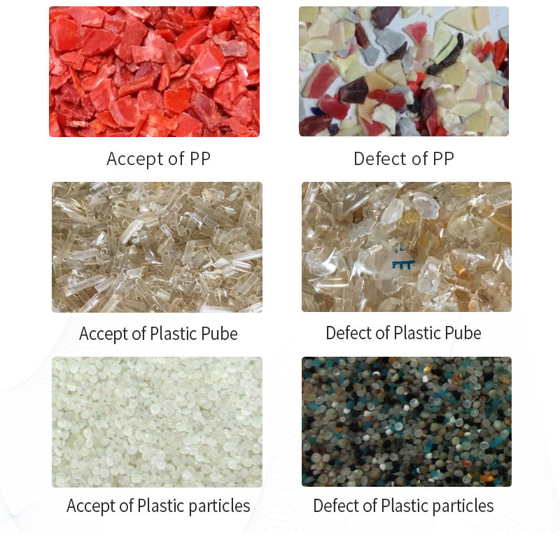 Recycling Plastic Particle Color Sorting Machine PP PET PVC Color Separator Machine