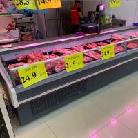 Buy cheap 3750mm Length Meat Counter Fridge , Stainless Steel 180L Meat Display Cooler product