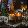 Buy cheap Custom Label 250ml Amber Transparent Glass Jars Candle ODM Airtight Lids Odorless from wholesalers