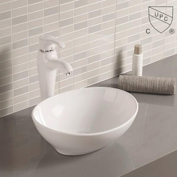 Buy cheap Sleek And Elegant Oval Ceramic Art Bathroom Sink Counter Top Wash Basin from wholesalers