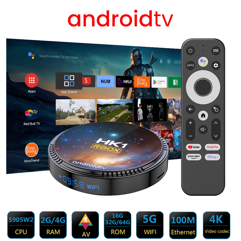 HK1 RBOX W2T IPTV Set Up Box 2G 4G RAM 16G 32G 64G ROM Android TV Box