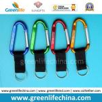 New promotional accessory keychain carabiner with short lanyard and compass for