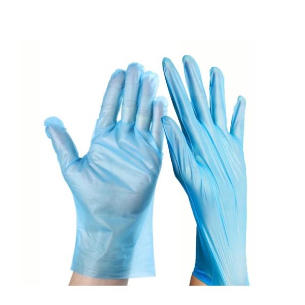 Buy cheap Kitchen Household Disposable Blue Vinyl Gloves Food Grade from wholesalers