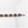 Buy cheap Sterling Silver Link Flower Garnet Cubic Zircon Tennis Bracelet(B01RED) from wholesalers