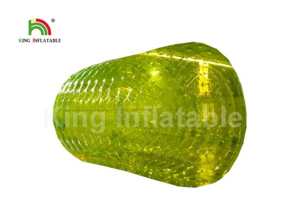 Quality Customized Commercial Green Blow Up Water Toys / Inflatable Water Roller For Lake for sale