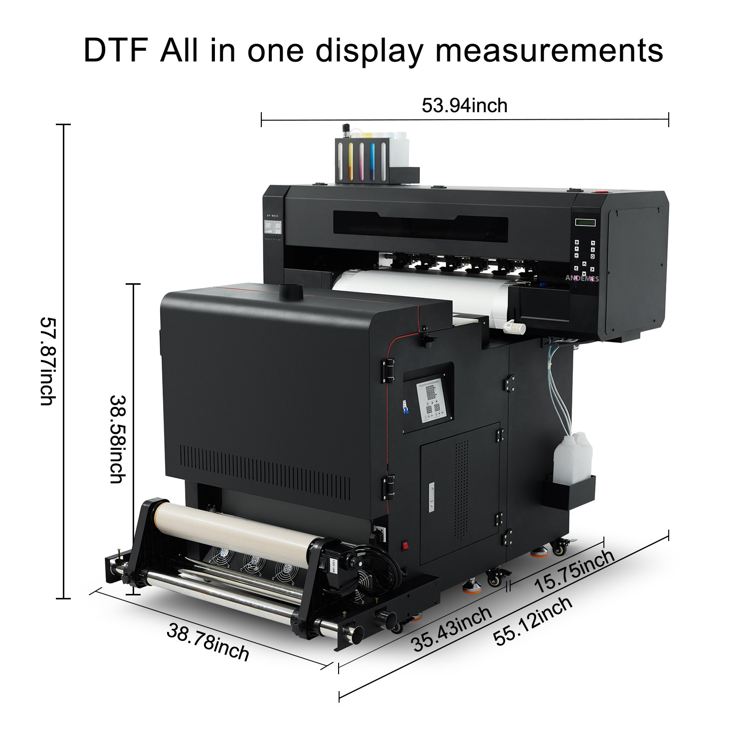Design 60cm A1 A2 A3 DTF Printer with XP600 Dual I3200 Heads and All-in-One Function