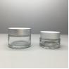 Buy cheap 50g 20g Cosmetic Packaging Clear Glass Cream Jar With Aluminum Cap from wholesalers