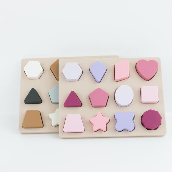 Buy cheap Geometric Shape Silicone Puzzle BPA Free Eco Friendly For Kids Education from wholesalers
