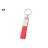 Buy cheap Blue / Red Personalised Leather Keyring Laser Engraved Logo Leather Key Holder from wholesalers