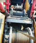 Yellow And Red 100t Rated Loading Capacity Large Crawler Crane 18 Years Used