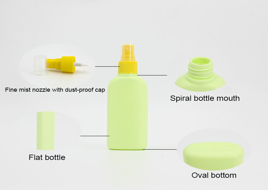 HDPE Square Lotion 2.7oz Plastic Cosmetic Spray Bottles
