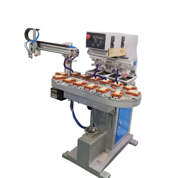 220V Automatic Pad Printer Logo Printing Machine With Unloading Device