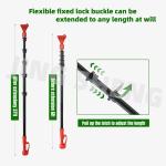 42ft Cross Woven Carbon Fiber Electric Pole Chain Saw For Tree Pruning Carbon