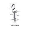 Buy cheap Cobra Hook Hanging Cable Kits For Supermarket Shelf 24*29.5mm YW86487 from wholesalers