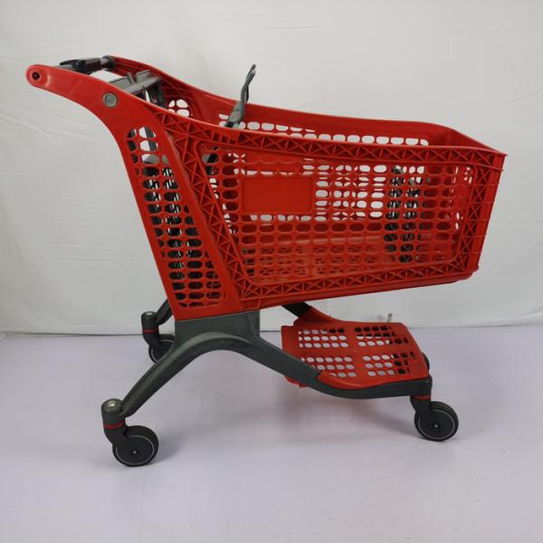 Buy cheap Supermarket Plastic Basket Trolley Lightweight With Plastic Partition OEM ODM from wholesalers