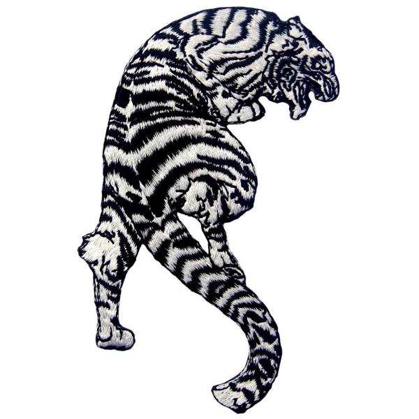 Buy cheap 120D Laser Cut 100% Embroidered Tiger Iron On Patch from wholesalers