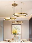 Modern Led Chandelier Gold Living Room Lamp Simple Creative Gold Chandelier(WH