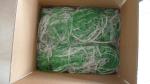 Polyethylene Striped Soccer Net Knotted Square 120mm Mesh