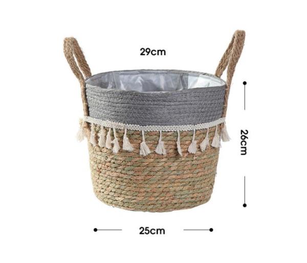 Buy cheap Handicraft Natural Seagrass Storage Basket With Handle ECO Friendly Kids Toy Clothes Baskets Storage Home Decoractions from wholesalers