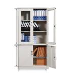Adjustable Height Hospital Medical Display Cabinet Two Glass Doors With Lock