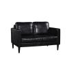Buy cheap Simple Style 2 Seater Black Leather Sofa , Full Grain Leather Sofa For Apartment Living Room from wholesalers