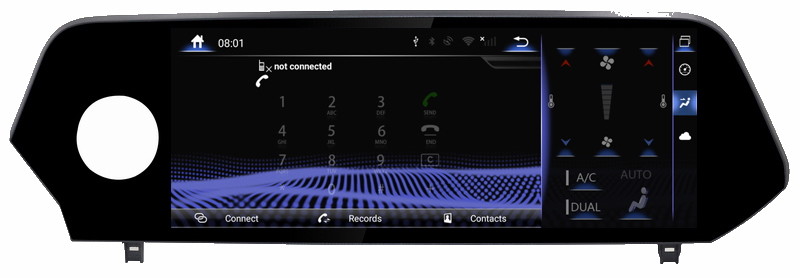 Ouchuangbo car radio gps nav for stereo Lexus ES ES200 ES300h ES260 XV70 2018 support android 9.0 OS 4GB RAM dual zone