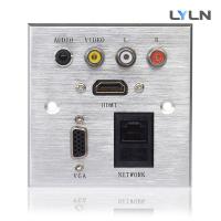 Buy cheap Wall Mounted AV Wall Plate , Hdmi Vga Audio Faceplate For Training Room product