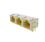 Buy cheap 100 Base - T Shielded RJ45 Jack 1 * 3 Ports For Mobile Communication / from wholesalers