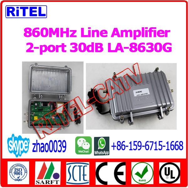 Buy cheap 2-PORT OUTPUT 30dB gain CATV/MATV Line Amplifier LA-8630G from wholesalers