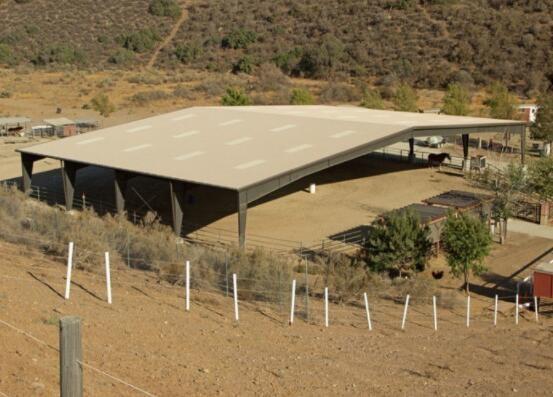 Buy cheap Cowshed Steel Frame Metal Horse Shed Structure Stable Buildings Construction from wholesalers