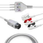 Ecg Parts 3 Wire Cable 12 Pins ECG EKG Cable 3 Lead Clip ECG Machine Patient