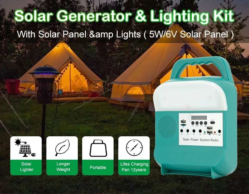 Rechargeable Portable Solar Led Emergency Bulbs Work Lights Charging Lamp 24SMD